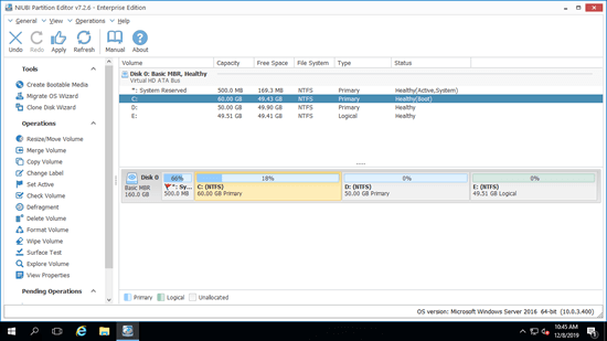 System volume extended