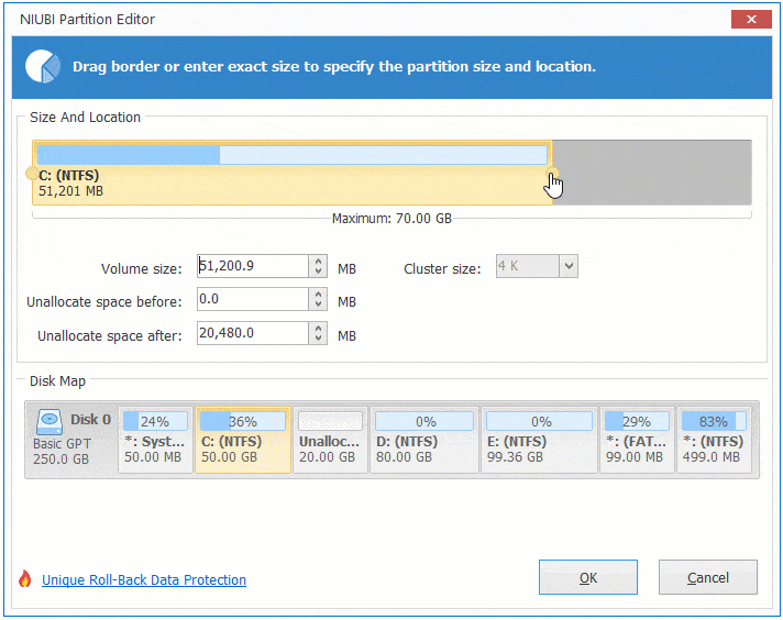 Laufwerk C erweitern