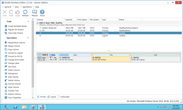NIUBI Partition Editor サーバー版
